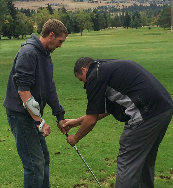 Saving Strokes Montana 2015 Photo of stroke survivor learning to golf