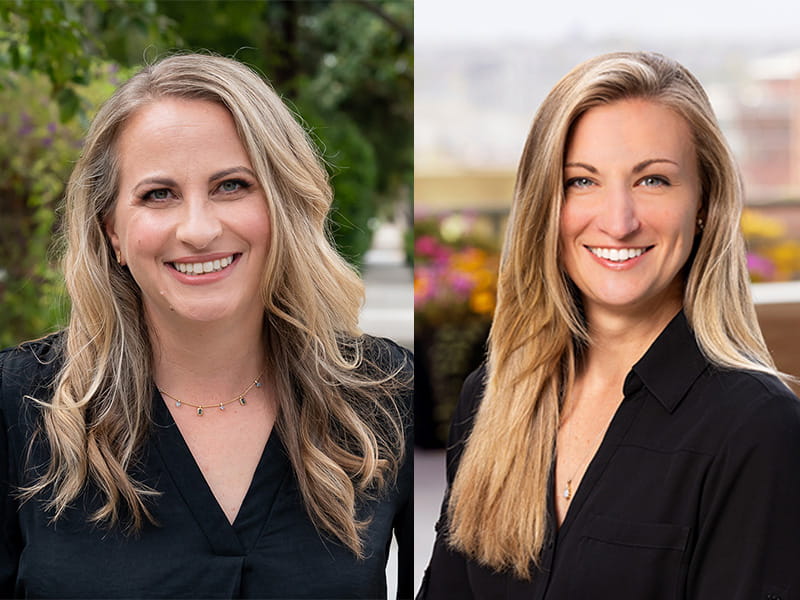 Headshot images of Erin Hoffman and Kirstie Keller