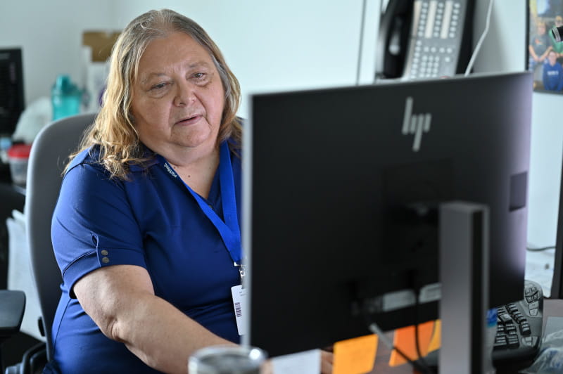 Marcy Dawson, who trains paramedics in advanced stroke and cardiac life support techniques, says evidence-based guidelines from the American Heart Association are helping more people in rural areas survive cardiac events. (Photo by Walter Johnson Jr./American Heart Association)