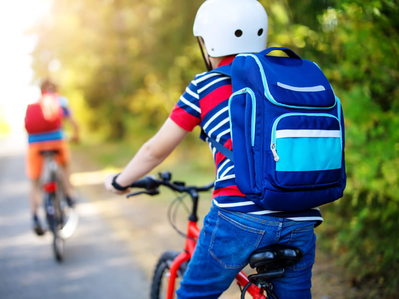 Biking or walking to school can help establish lifelong healthy habits at an early age. (LeManna/iStock via Getty Images)