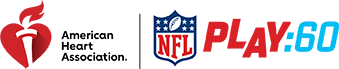 American Heart Association and NFL PLAY60 logo