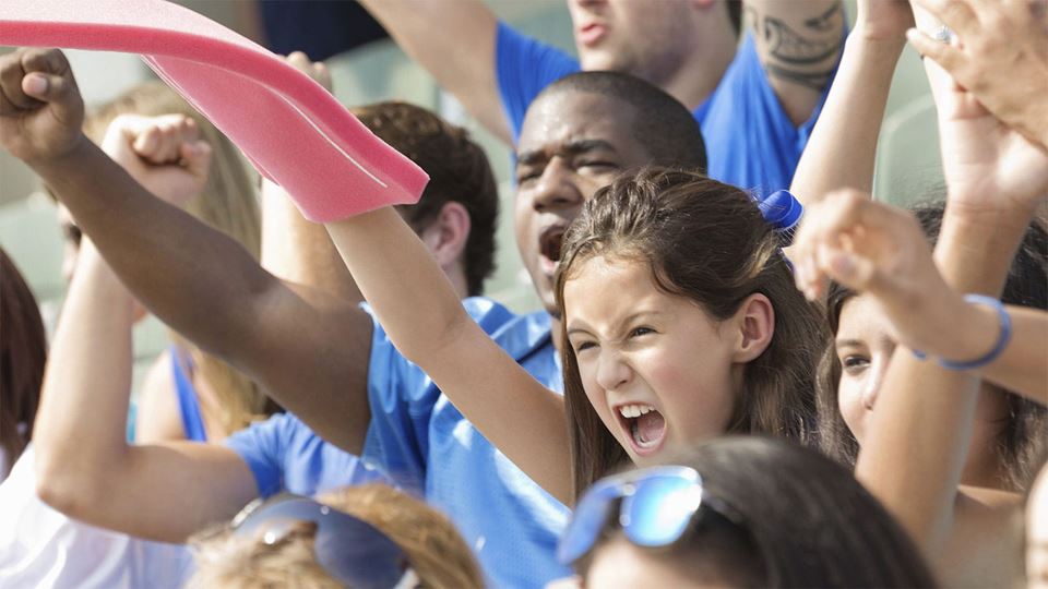 Fans cheering
