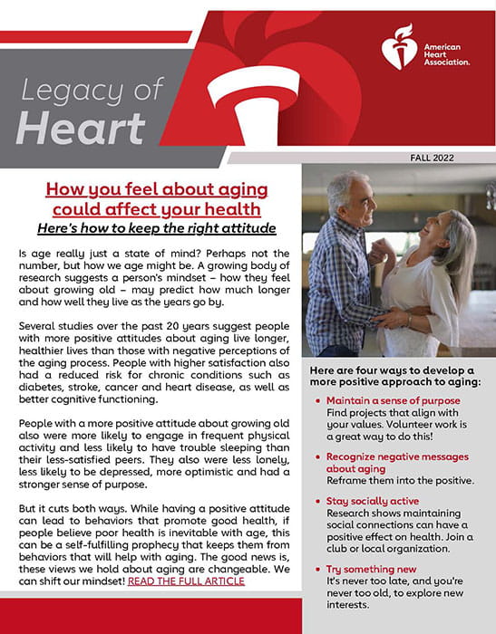 Legacy of Heart newsletter Fall 2022 thumbnail