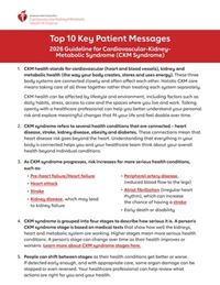 Top 10 Patient Messages for CKM Syndrome