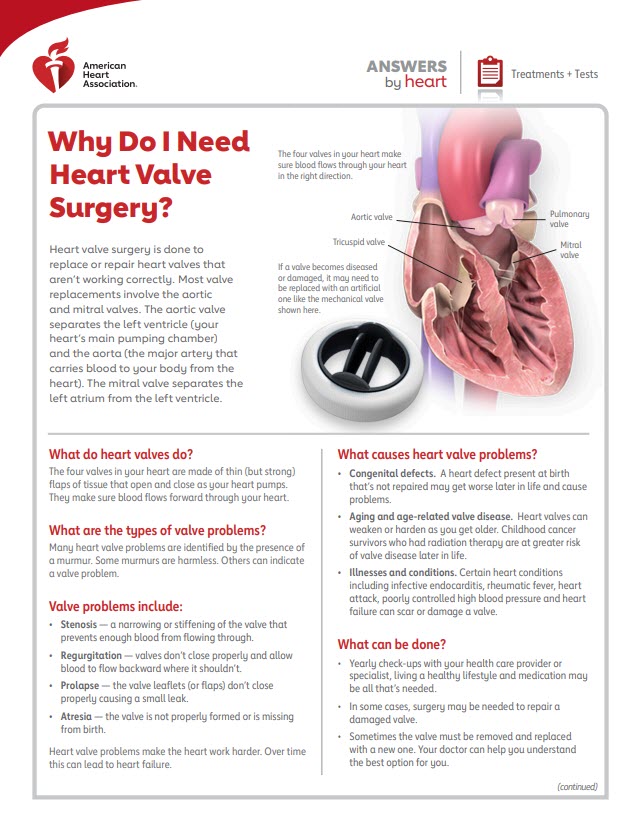 Answers by Heart Fact Sheets: Treatments and Tests | American Heart ...