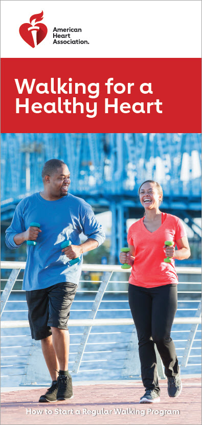 Walking for healthy heart brochure cover
