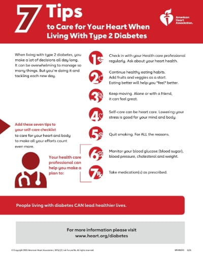 7 tips to care for you heart inforgraphic
