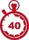stopwatch with 40 in it