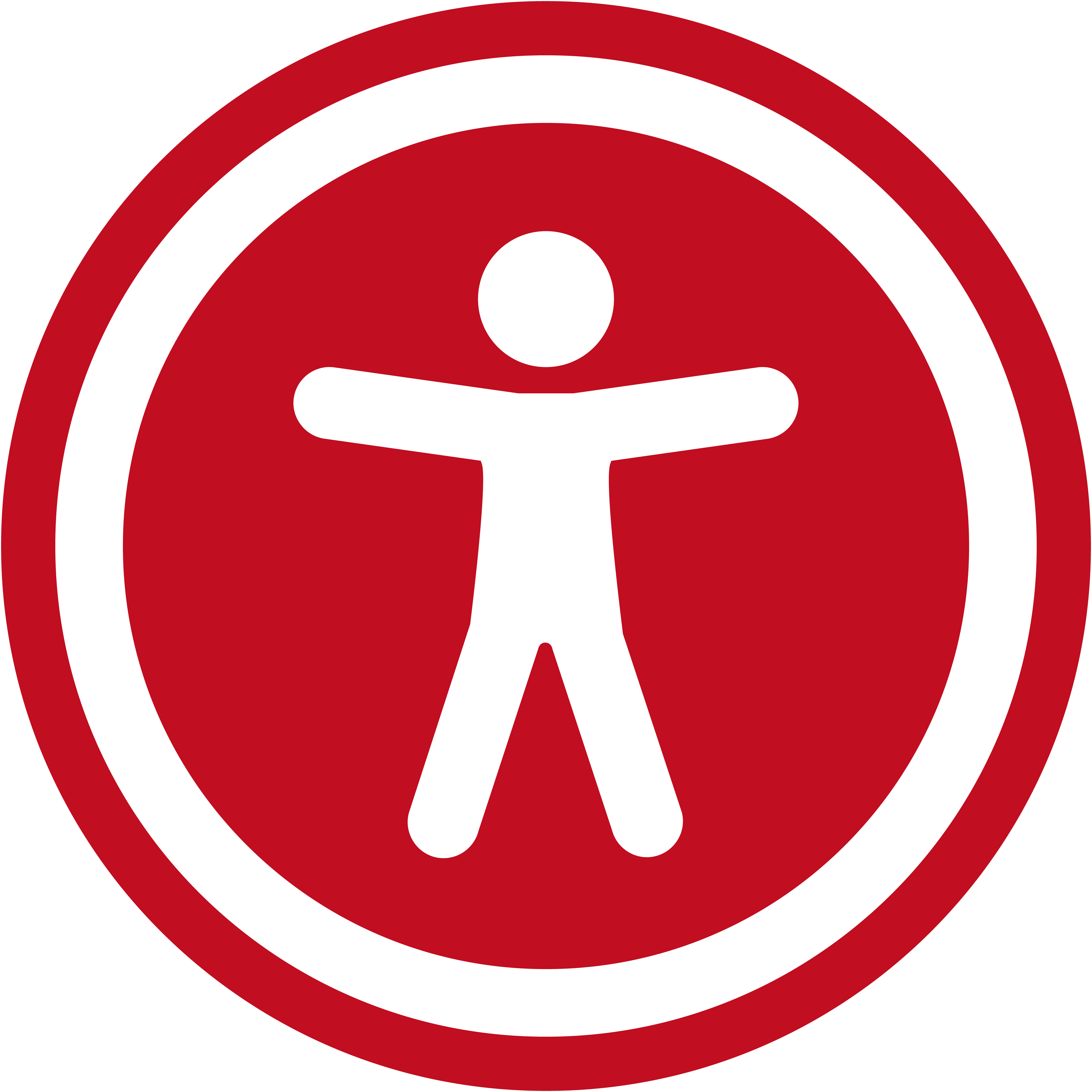 human figure inside circle