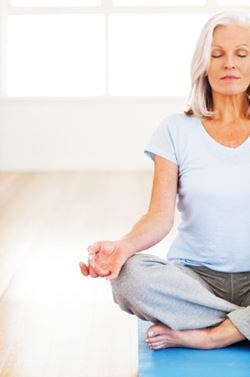 woman doing yoga