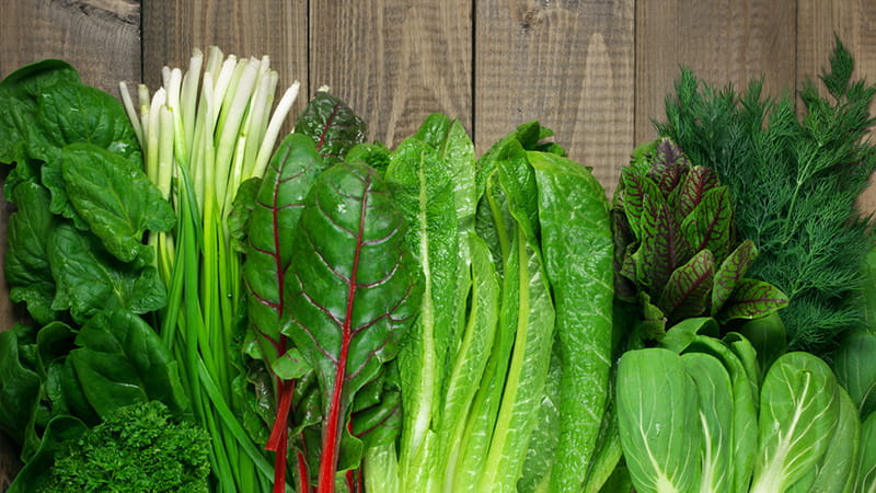 Fresh leafy vegetables