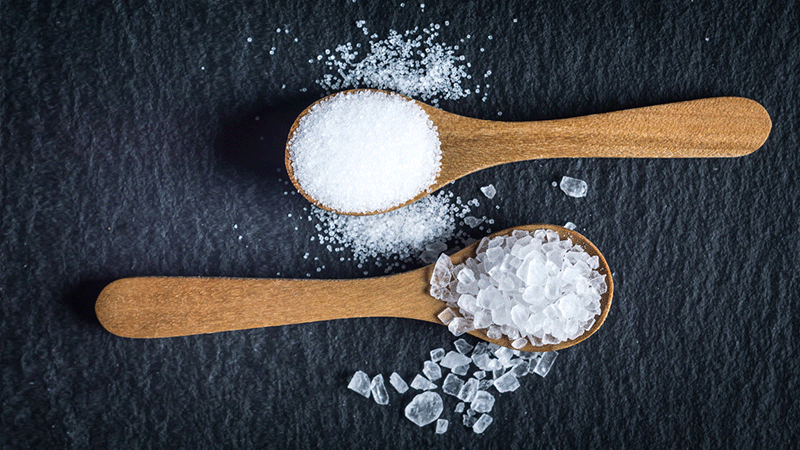 Spoonful of Sea Salt and Spoonful of Table Salt