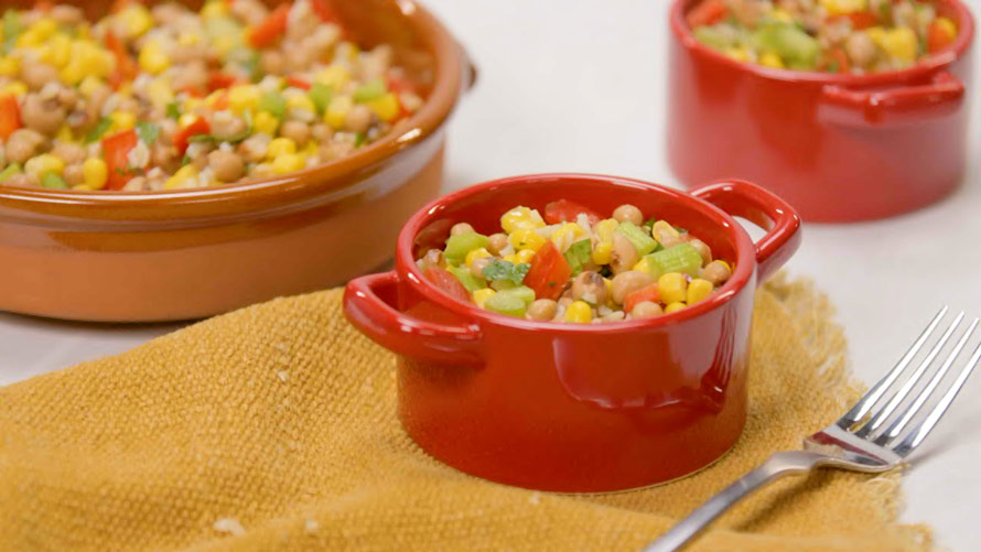 Black Eye Pea Corn and Rice Salad