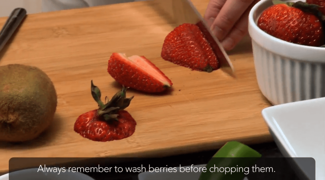 Cutting Strawberries