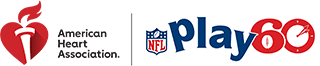 American Heart Association NFL PLAY 60 logo lockup