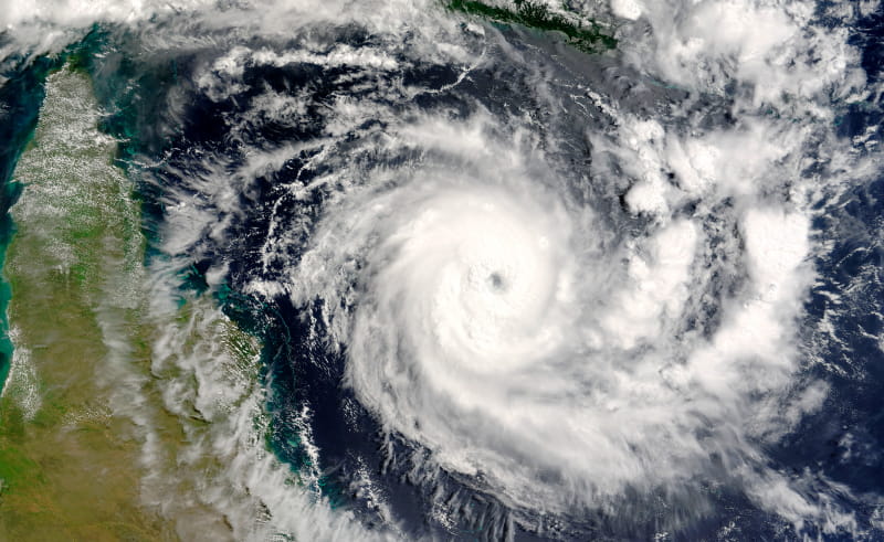 Satellite image of hurricane