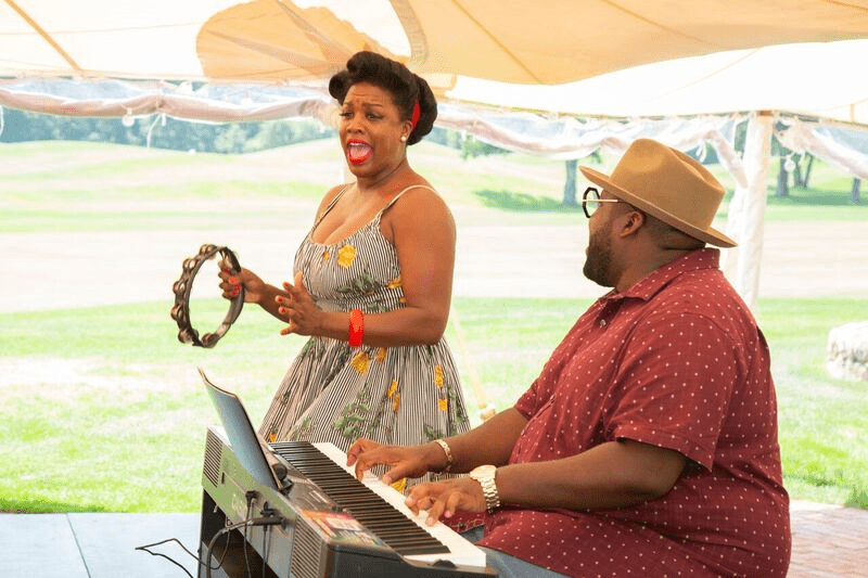 War And Treaty performing at the Martha’s Vineyard African-American Film Festival in August. (Photo courtesy of the American Heart Association)