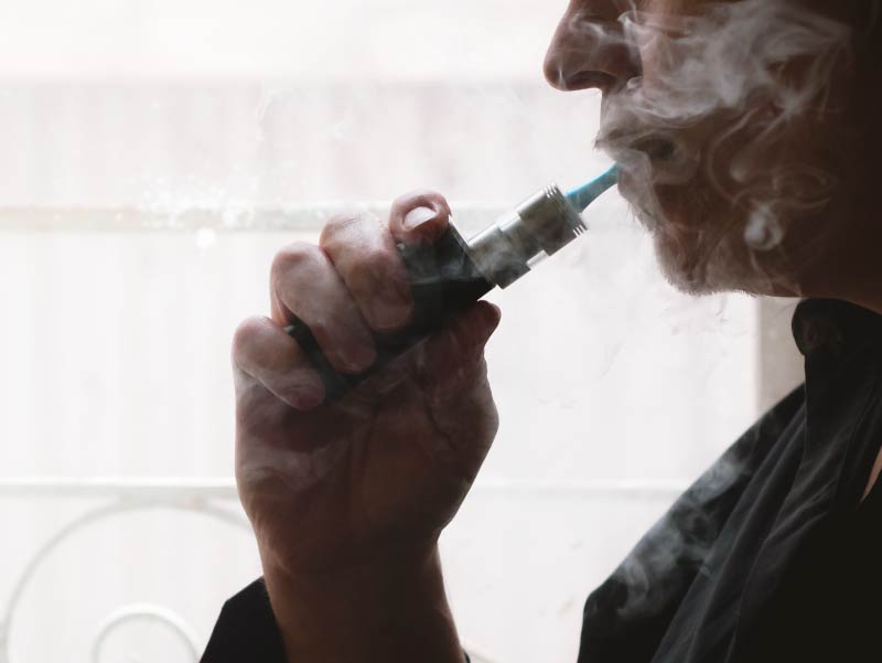 Man vaping.