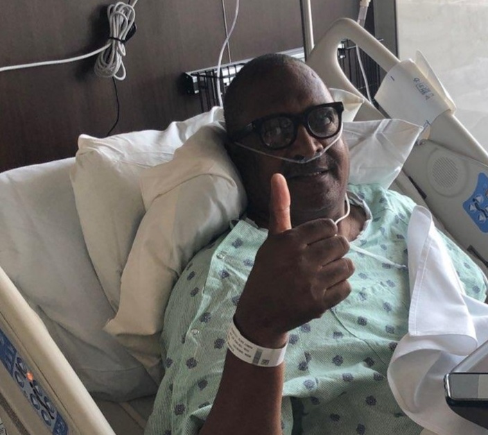 Mathew Knowles after a mastectomy of his right breast. He also plans to have his left breast removed. (Photo courtesy of Mathew Knowles)