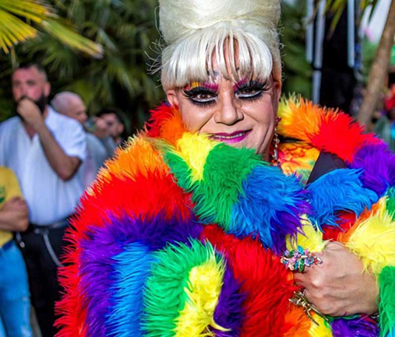 Mutha Chucka strives to educate the community about LGBTQ health and heart disease risk through charities, drag shows and online events.  (Photo by Fred Rowe Photo)