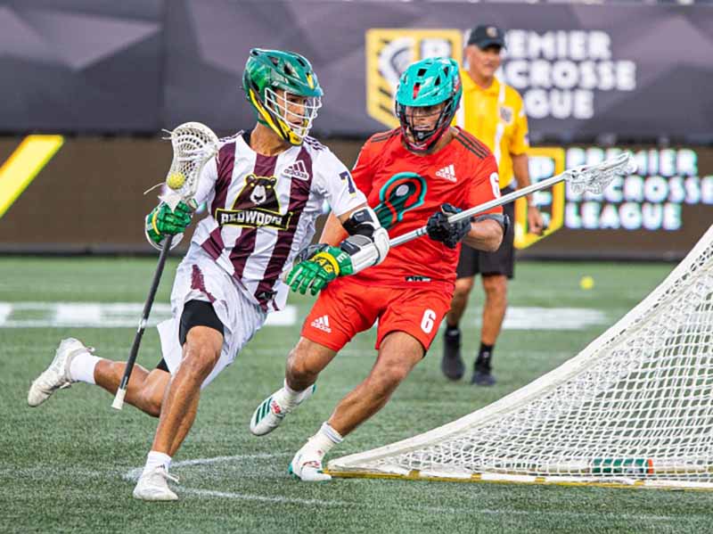 Jules Heningburg (left) of Redwoods LC developed heart complications from COVID-19. (Photo courtesy of Premier Lacrosse League)