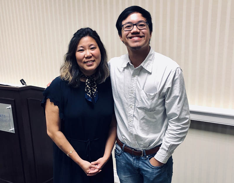 Ngoc Vuong with US Representative Grace Meng during a visit to Wichita in 2019. (Photo by Emily Stanley)