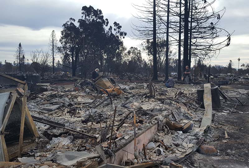 The rubble where Melissa Geissinger's home once stood. (Photo courtesy of Melissa Geissinger)