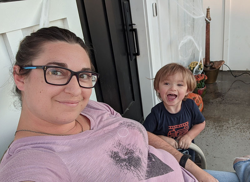 Melissa Geissinger and her son, Apollo, who was born with a heart defect just two months after she evacuated. (Photo courtesy of Melissa Geissinger)