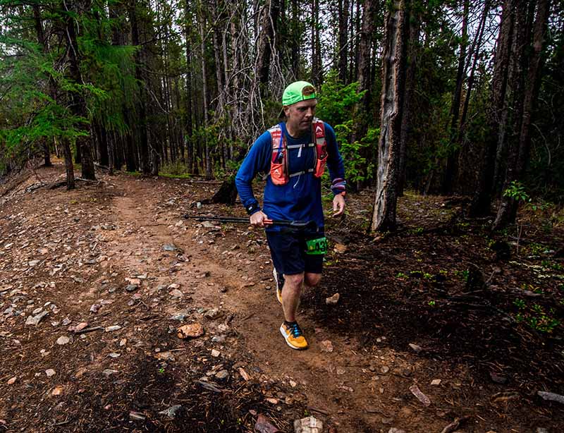 Jeff Vallance covered about 35 miles of rugged terrain. (Photo by Raven Eye Photography)