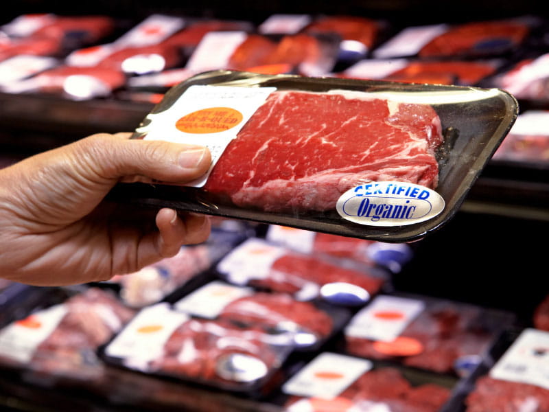 Chemicals produced in the gut after eating red meat may contribute