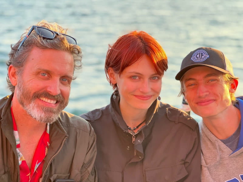 From left: Stroke survivor and "Supernatural" actor Rob Benedict with his daughter, Audrey, and son, Calvin. (Photo courtesy of Rob Benedict)