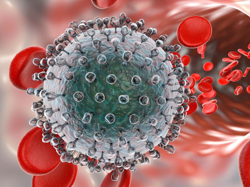 Illustration of the Hepatitis C virus. (Kateryna Kon/Science Photo Library via Getty Images)