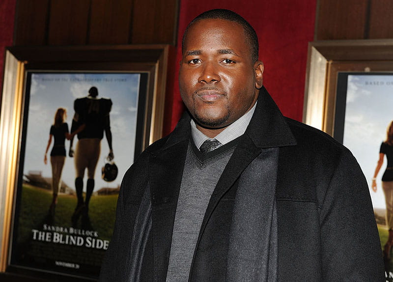 Quinton Aaron at the premiere of 