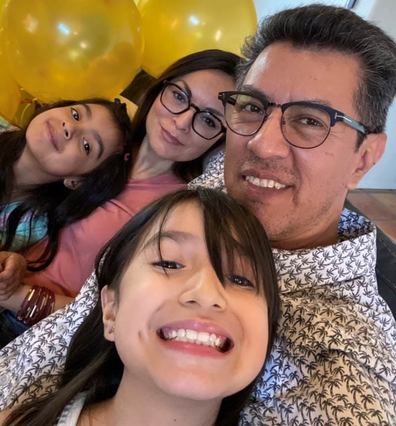 The Granados family, clockwise from top: Alba and Joe with their daughters Mia and Ximena. (Photo courtesy of Alba Patricia Granados)