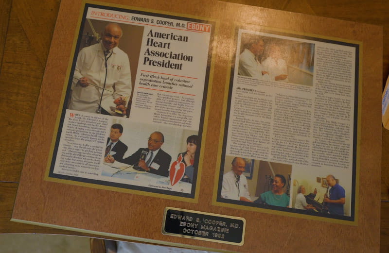 Ebony magazine profiled Dr. Edward Cooper in its October 1992 issue. (Courtesy of Dr. Edward Cooper via Mirar Media Group for the American Heart Association)