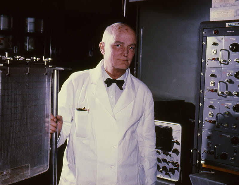 Dr. John H. Gibbon Jr. came up with the idea for a heart-lung bypass machine after watching over a woman who died from a pulmonary embolism. (Photo courtesy of the Siegman Archives at Thomas Jefferson University, Philadelphia)