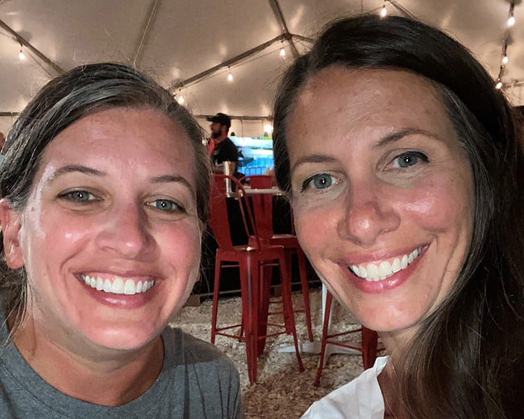 Sara Adair on the left and her sister, Dyan Kearns