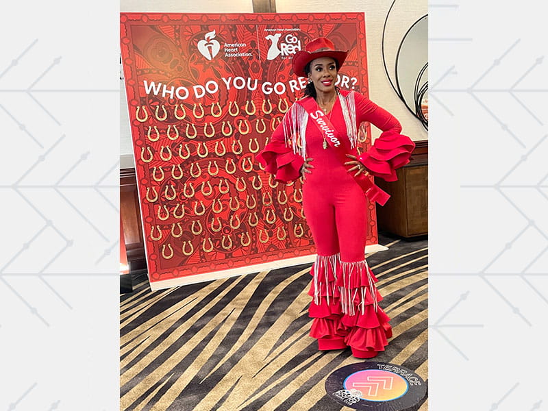 Shanta at a 2025 Go Red for Women event in Dallas