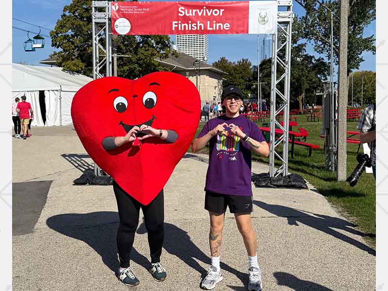 Brian at the American Heart Association’s Milwaukee Heart Walk in 2025.