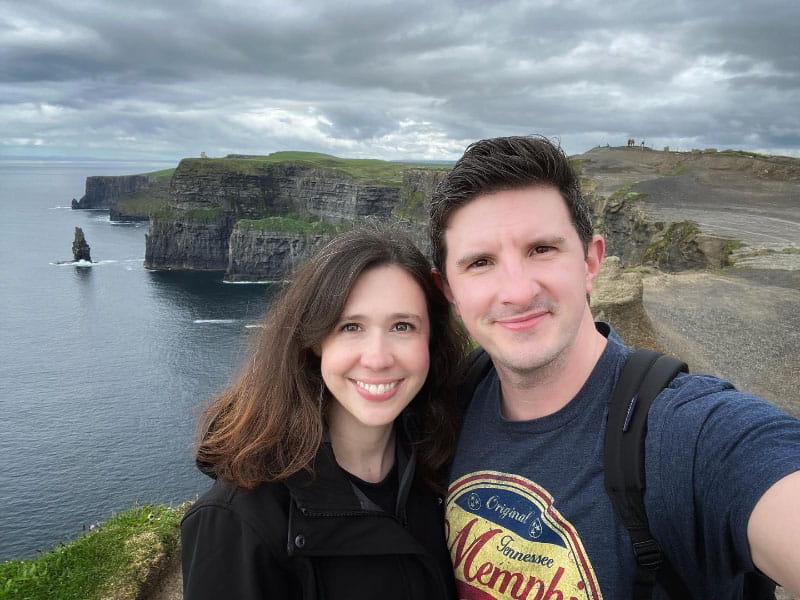 Amy (left) and Matthew Deike in Ireland in 2023. (Photo courtesy of Amy Deike)