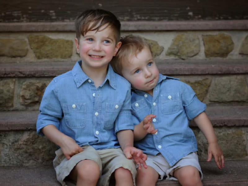 Dax Serbin (left) with his younger brother, Xander. Dax – now 5 – was born with a combination of heart defects known as tetralogy of Fallot. (Photo courtesy of Gretchen Whitehurst)