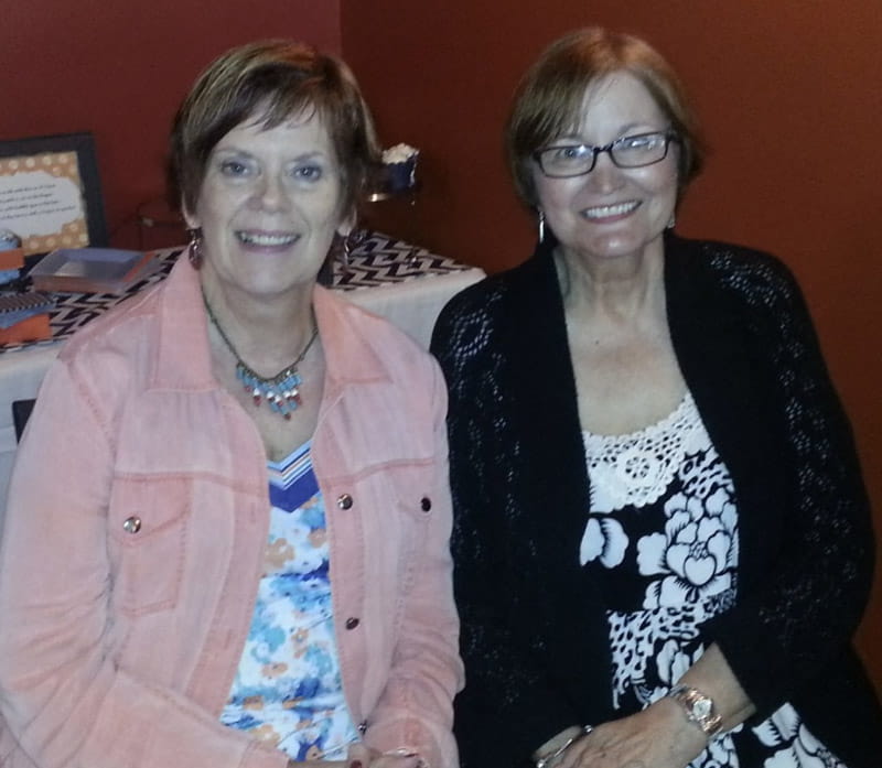 Cindy Allen-Stuckey (left) and her friend, Kathy Adams, who also had surgery in the 1950s. (Photo courtesy of Cindy Allen-Stuckey)