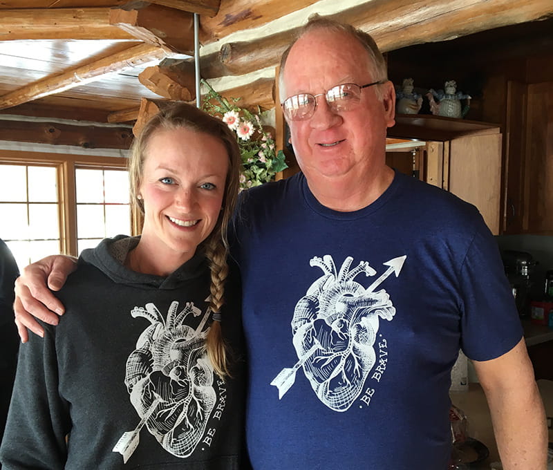 Alicia Bravo's father, Bill Decker (right), saved Alicia's life by performing CPR on her until an EMS crew arrived. (Photo courtesy of Alicia Bravo)