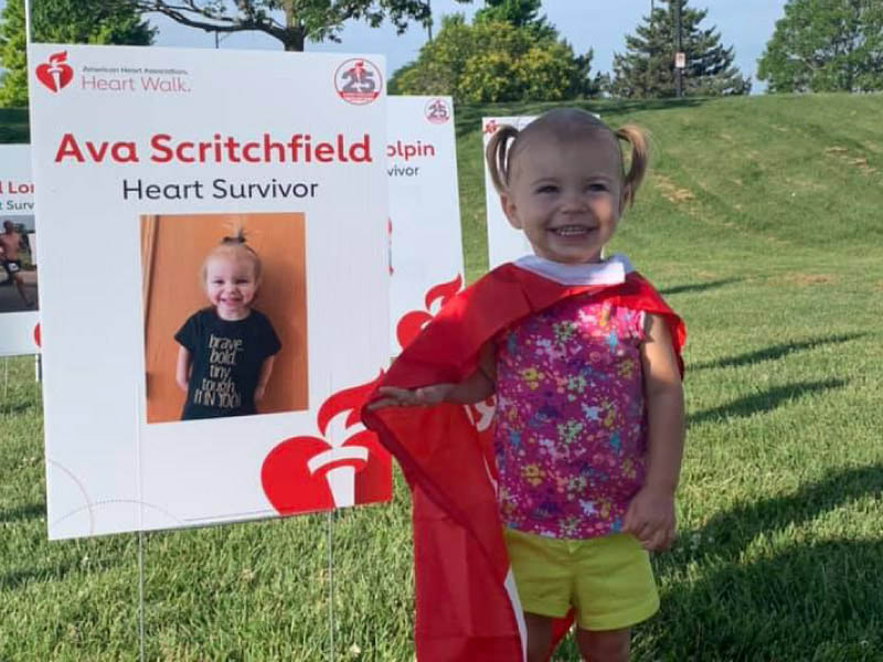 Ava Scritchfield at the 2019 Heart Walk. (Photo courtesy of Kayla Scritchfield)
