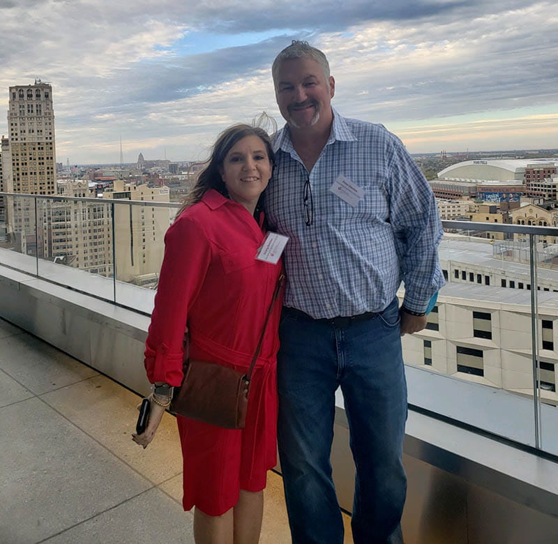 Peter Denton with his wife, Kristy. (Photo courtesy of Peter Denton)