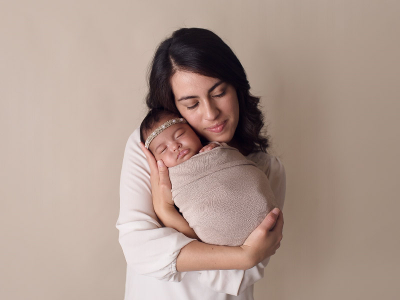 Heart failure survivor Lupita Garcia with her daughter, Maia. (Photo by The Baby Whisperer Portraits)