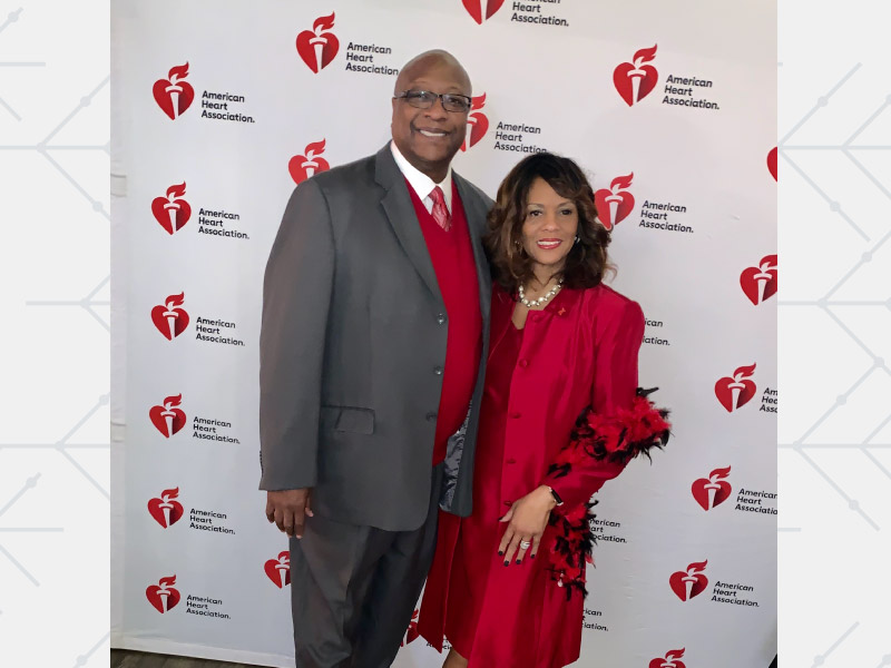 Heart surgery survivor Ralph Lee and his wife, Janelle, at a Go Red for Women event in Canton, Ohio. (Photo courtesy of the Lee Family)