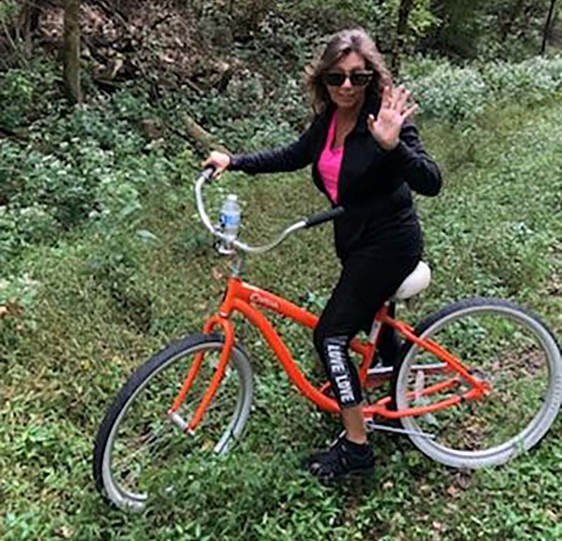 Glenda Jennings enjoying a bike ride after her surgery. (Photo courtesy of Glenda Jennings)