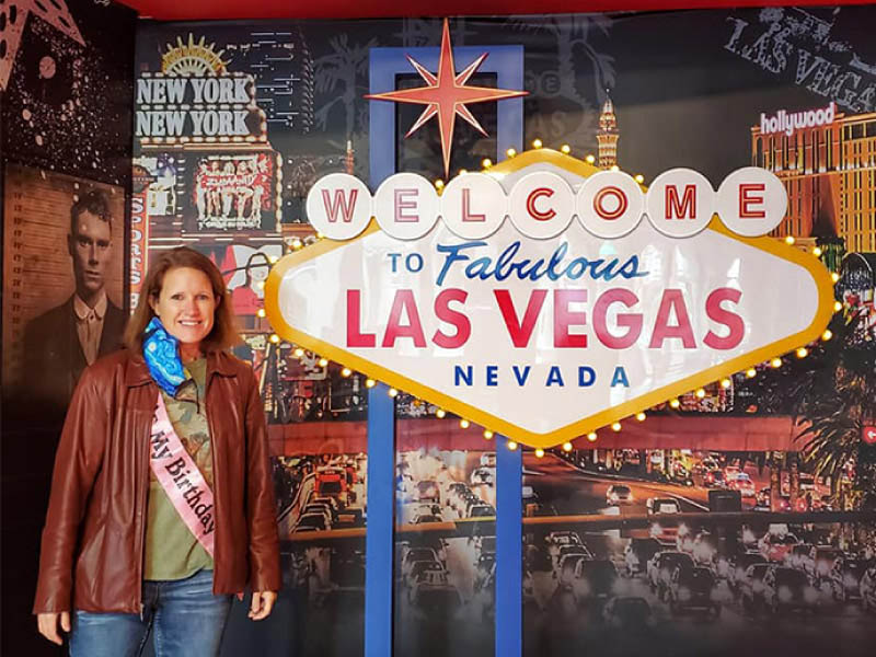 Abigail Dudek celebrating her 40th birthday in Las Vegas, Nevada. (Photo courtesy of Abigail Dudek)