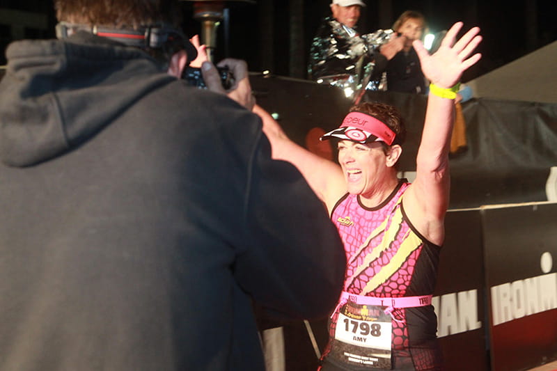 Amy Downs finishes the Ironman. (Photo courtesy of Amy Downs)